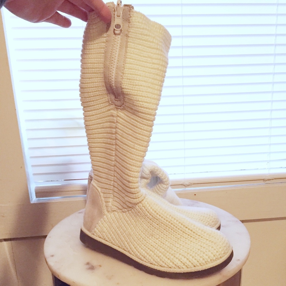 Knit boots slipper boots sweater boots